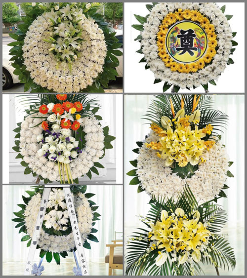 湖北孝感市大悟县河口镇烟墩村花圈速递